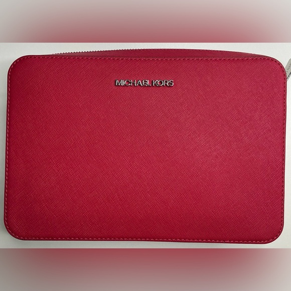 Michael Kors Jet Set Item Large Crossbody Dark Raspberry New With Tags $398 New - Picture 5 of 13